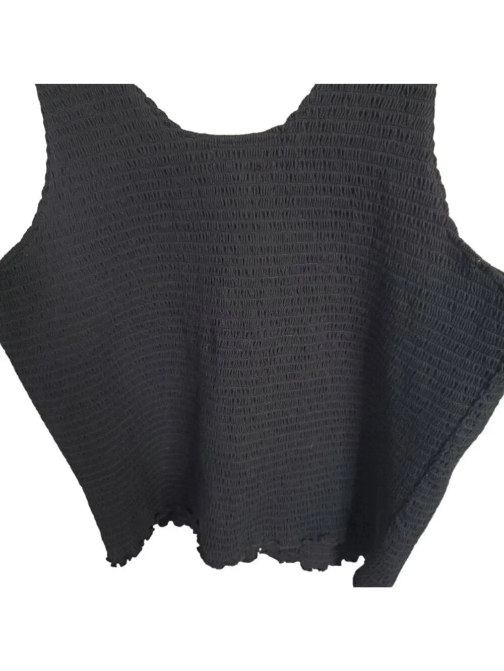 Hot Topic 4 Size 4X Top Smocked Lace Up Corset Tank Gothic Cottagecore Stretchy - Picture 8 of 9